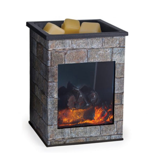 Fireplace Hearthstone Glass Illuminated Fragrance Warmer